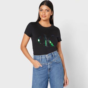 Calvin Klein dámské černé triko - L (BEH)